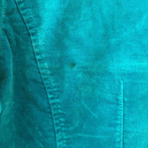 VINTAGE LEVI'S - Velvet Turquoise Jacket - 725 Originals - Picture 6 of 11